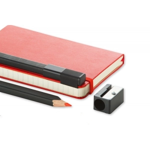 Zestaw MOLESKINE 2 ołówków/zakreślaczy wykonany z drzewa lipowego z temperówką pomarańczowy/żółty-249352