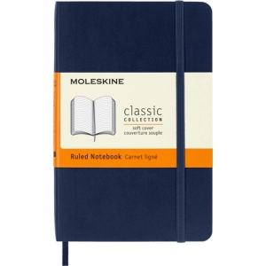 Notes MOLESKINE P (9x14cm) w linie, miękka oprawa, sapphire blue, 192 strony, niebieski-249463