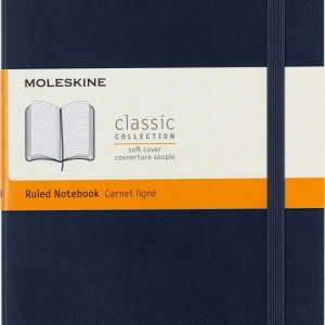 Notes MOLESKINE L (13x21cm) w linie, miękka oprawa, sapphire blue, 192 strony, niebieski-249539