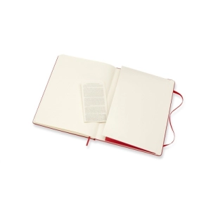 Notes MOLESKINE Classic XL (19x25 cm) gładki, twarda oprawa, 192 strony, czerwony-249629