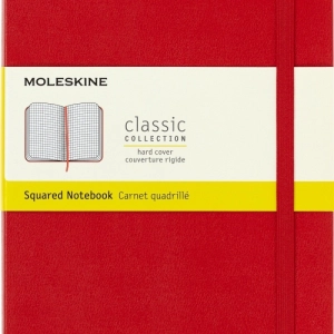 Notes MOLESKINE Classic L (13x21cm) w kratkę, twarda oprawa, 240 stron, czerwony-249671