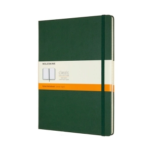 Notes MOLESKINE Classic XL (19x25cm) w linie, twarda oprawa, myrtle green, 192 strony, zielony