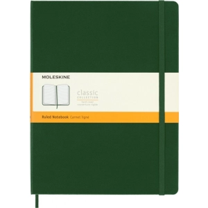 Notes MOLESKINE Classic XL (19x25cm) w linie, twarda oprawa, myrtle green, 192 strony, zielony-249696
