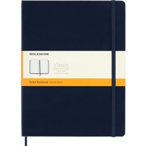 Notes MOLESKINE Classic XL (19x25cm) w linie, twarda oprawa, sapphire blue, 192 strony, niebieski-249771