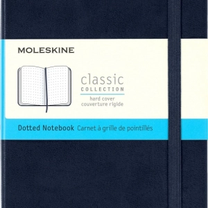Notes MOLESKINE Classic M (11,5x18 cm) w kropki, twarda oprawa, sapphire blue, 208 stron, niebieski-249789