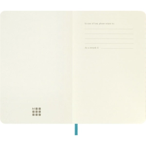Notes MOLESKINE P (9x14 cm) w linie, miękka oprawa, reef blue, 192 strony, niebieski-249806