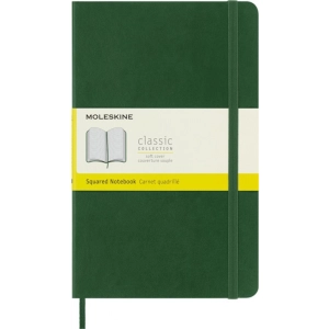 Notes MOLESKINE L (13x21cm) w kratkę, miękka oprawa, myrtle green, 192 strony, zielony-249819