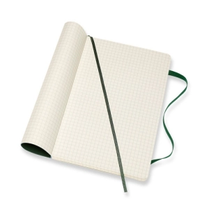 Notes MOLESKINE L (13x21cm) w kratkę, miękka oprawa, myrtle green, 192 strony, zielony-249821