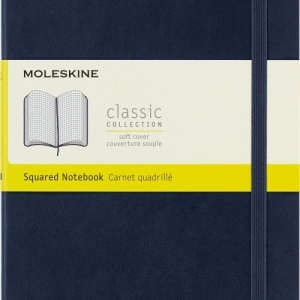 Notes MOLESKINE L (13x21cm) w kratkę, miękka oprawa, sapphire blue, 192 strony, niebieski-249896