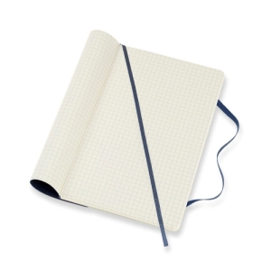 Notes MOLESKINE L (13x21cm) w kratkę, miękka oprawa, sapphire blue, 192 strony, niebieski-249899
