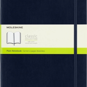 Notes MOLESKINE XL (19x25cm) gładki, miękka oprawa, sapphire blue, 192 strony, niebieski-249969
