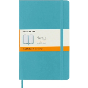Notes MOLESKINE L (13x21 cm) w linie, miękka oprawa, reef blue, 192 strony, niebieski-249990