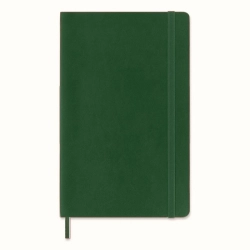Notes MOLESKINE L (13x21cm) w kropki, miękka oprawa, myrtle green, 192 strony, zielony