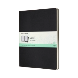 Zestaw 3 Zeszytów MOLESKINE Cahier XL (19x25cm) w pięciolinie, music, 80 stron, czarny
