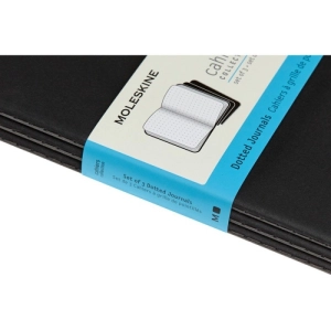 Zestaw 3 Zeszytów MOLESKINE Cahier Journals XL (19x25cm) w kropki, 120 stron, czarny-250006