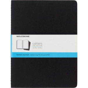 Zestaw 3 Zeszytów MOLESKINE Cahier Journals XL (19x25cm) w kropki, 120 stron, czarny-250013