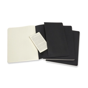 Zestaw 3 Zeszytów MOLESKINE Cahier Journals XL (19x25cm) w kropki, 120 stron, czarny-250014