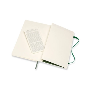 Notes MOLESKINE L (13x21cm) w kropki, miękka oprawa, myrtle green, 192 strony, zielony-250064