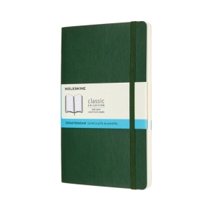 Notes MOLESKINE L (13x21cm) w kropki, miękka oprawa, myrtle green, 192 strony, zielony-250066