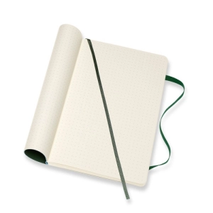 Notes MOLESKINE L (13x21cm) w kropki, miękka oprawa, myrtle green, 192 strony, zielony-250070