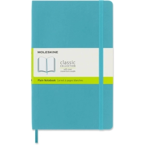 Notes MOLESKINE L (13x21 cm) gładki, miękka oprawa, reef blue, 192 strony, niebieski-250079