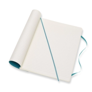 Notes MOLESKINE XL (19x25 cm) w linie, miękka oprawa, reef blue, 192 strony, niebieski-250109
