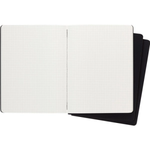Zestaw 3 Zeszytów MOLESKINE Cahier Journals XL (19x25cm) w kratkę, 120 stron, czarny-250122