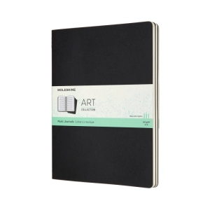 Zestaw 3 Zeszytów MOLESKINE Cahier XL (19x25cm) w pięciolinie, music, 80 stron, czarny