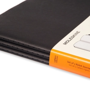 Zestaw 3 Zeszytów MOLESKINE Cahier Journals XXL (21,59x27,94cm) w linie, 120 stron, czarny-250139