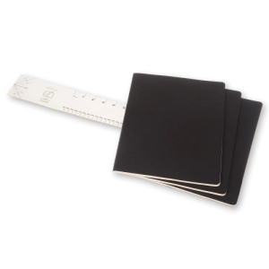 Zestaw 3 Zeszytów MOLESKINE Cahier Journals XXL (21,59x27,94cm) w linie, 120 stron, czarny-250140