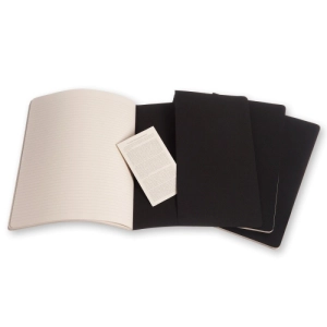 Zestaw 3 Zeszytów MOLESKINE Cahier Journals XXL (21,59x27,94cm) w linie, 120 stron, czarny-250141