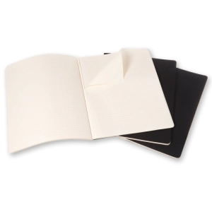 Zestaw 3 Zeszytów MOLESKINE Cahier Journals XXL (21,59x27,94cm) w linie, 120 stron, czarny-250143