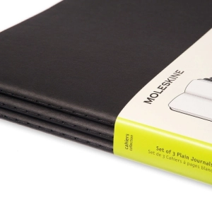 Zestaw 3 Zeszytów MOLESKINE Cahier Journals XL (19x25cm) w linie, 120 stron, czarny-250144