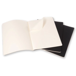 Zestaw 3 Zeszytów MOLESKINE Cahier Journals XL (19x25cm) w linie, 120 stron, czarny-250147