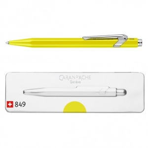 Długopis CARAN D'ACHE 849 Pop Line Fluo M w pudełku żółty-250954