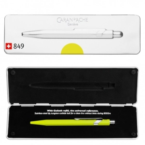 Długopis CARAN D'ACHE 849 Pop Line Fluo M w pudełku żółty-250955