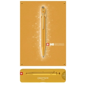 Długopis CARAN D'ACHE 849 Goldbar M w pudełku złoty-250970