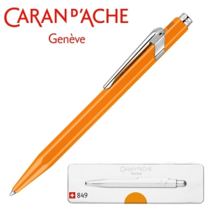 Długopis CARAN D'ACHE 849 Pop Line Fluo M w pudełku pomarańczowy-251229