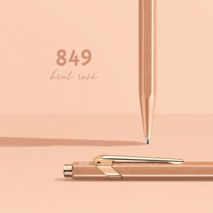 Długopis CARAN D'ACHE 849 Brut Rose M w pudełku różowe złoto-251232