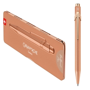 Długopis CARAN D'ACHE 849 Brut Rose M w pudełku różowe złoto-251238