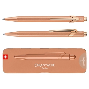 Długopis CARAN D'ACHE 849 Brut Rose M w pudełku różowe złoto-251239