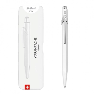 Długopis CARAN D'ACHE 849 Pop Line Fluo M w pudełku biały-251256