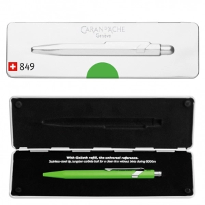Długopis CARAN D'ACHE 849 Pop Line Fluo M w pudełku zielony-251490