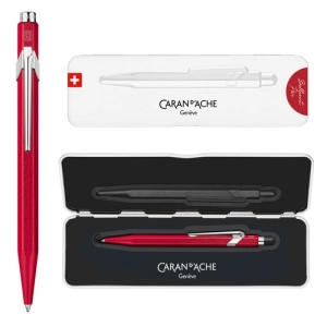 Długopis CARAN D'ACHE 849 Colormat-X M w pudełku czerwony-252839