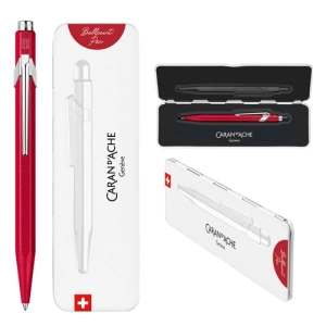 Długopis CARAN D'ACHE 849 Colormat-X M w pudełku czerwony-252843