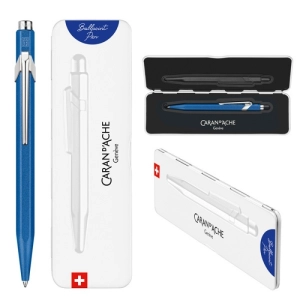 Długopis CARAN D'ACHE 849 Colormat-X M w pudełku niebieski-252862