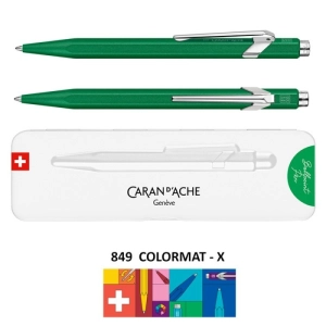 Długopis CARAN D'ACHE 849 Colormat-X M w pudełku zielony-252894
