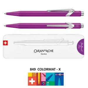 Długopis CARAN D'ACHE 849 Colormat-X M w pudełku fioletowy-253435
