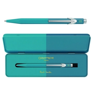 Długopis CARAN D'ACHE 849 Paul Smith Edycja 4 M w pudełku Cyan/Steel-253444