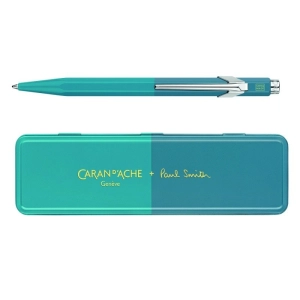 Długopis CARAN D'ACHE 849 Paul Smith Edycja 4 M w pudełku Cyan/Steel-253445
